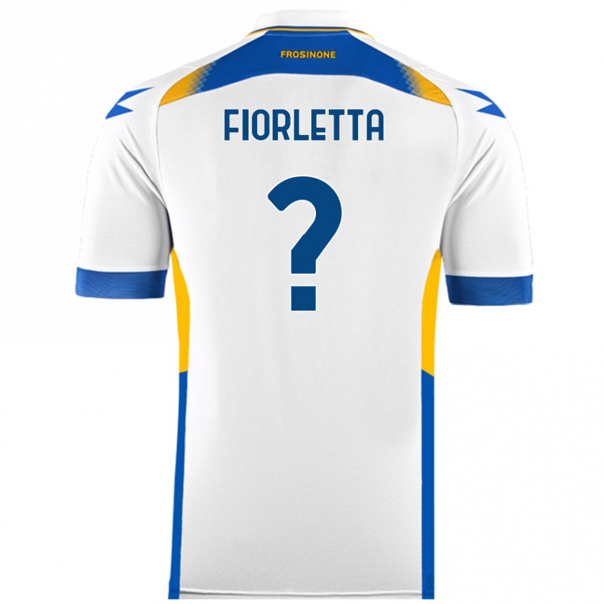 Kinder Fußball Gianmarco Fiorletta #0 Weiß Auswärtstrikot Trikot 2024/25 T-Shirt Luxemburg