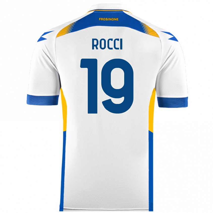 Kinder Fußball Valerio Rocci #19 Weiß Auswärtstrikot Trikot 2024/25 T-Shirt Luxemburg