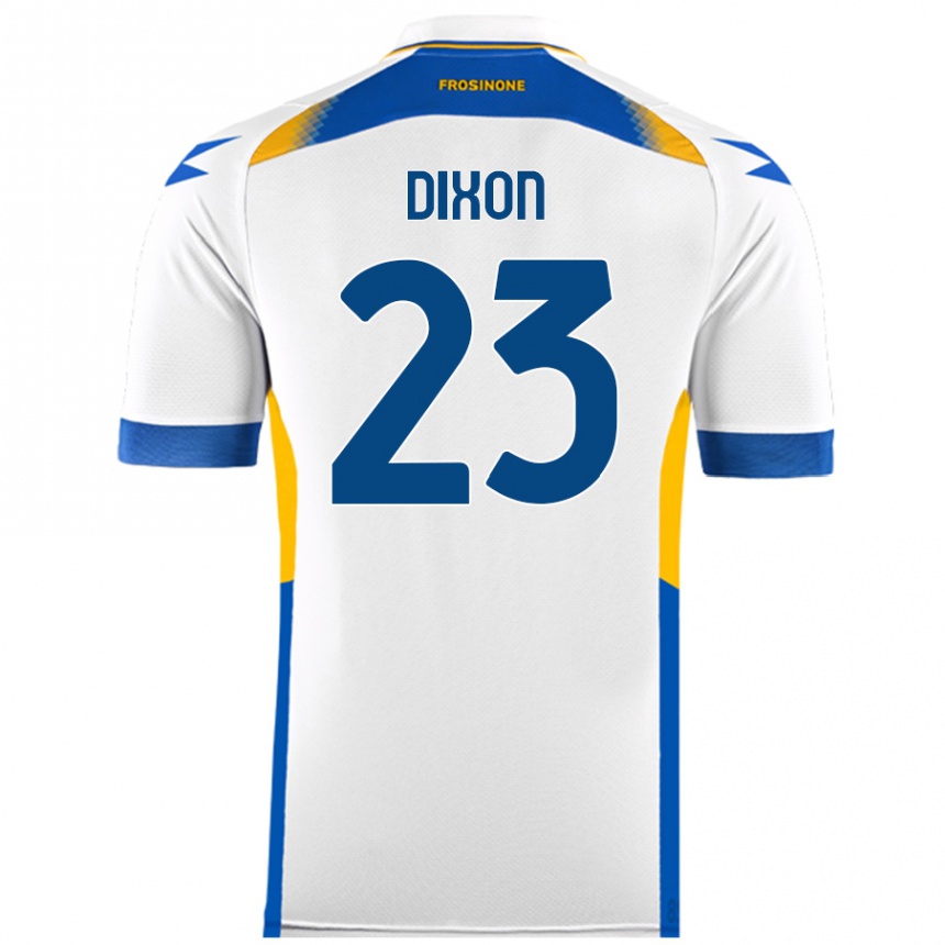 Kinder Fußball Damar Dixon #23 Weiß Auswärtstrikot Trikot 2024/25 T-Shirt Luxemburg