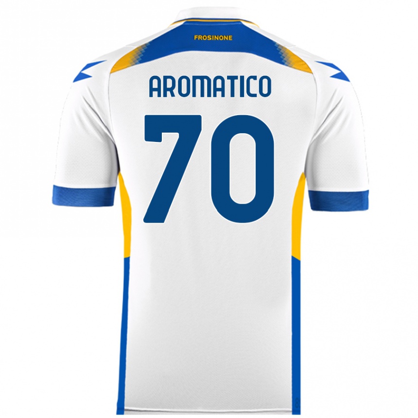 Kinder Fußball Raul Aromatico #70 Weiß Auswärtstrikot Trikot 2024/25 T-Shirt Luxemburg