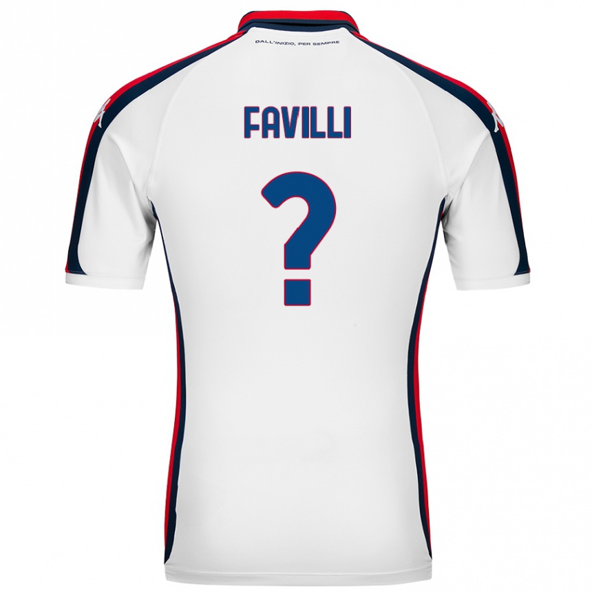 Kinder Fußball Andrea Favilli #0 Weiß Auswärtstrikot Trikot 2024/25 T-Shirt Luxemburg