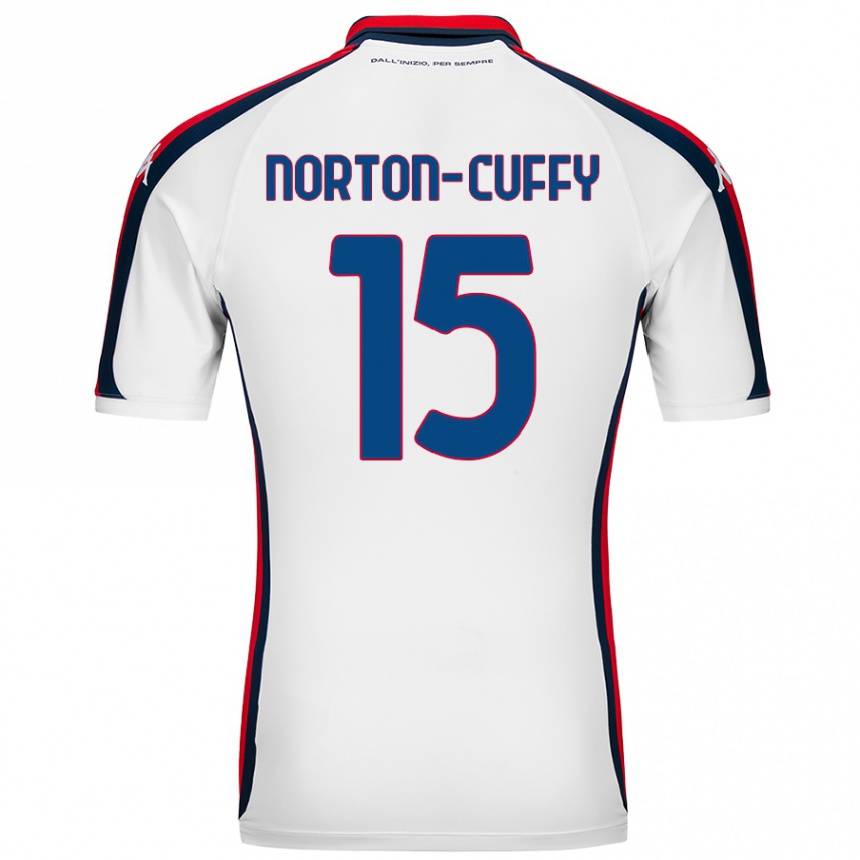 Kinder Fußball Brooke Norton-Cuffy #15 Weiß Auswärtstrikot Trikot 2024/25 T-Shirt Luxemburg