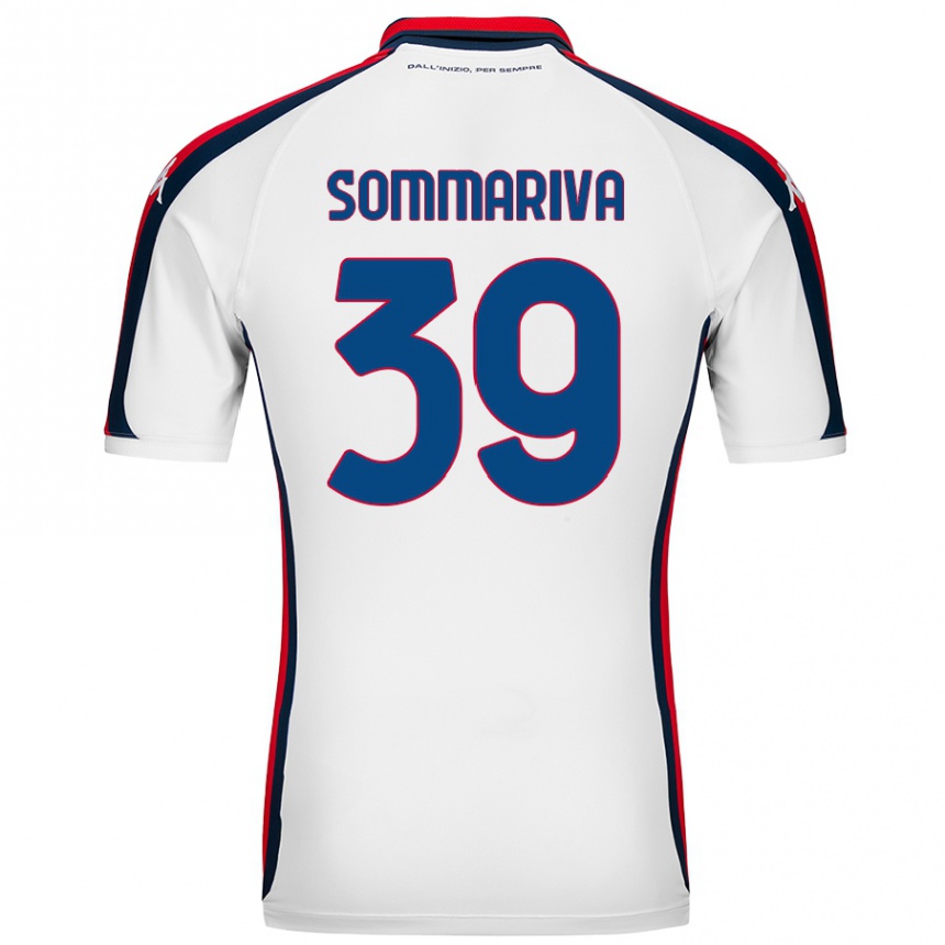 Kinder Fußball Daniele Sommariva #39 Weiß Auswärtstrikot Trikot 2024/25 T-Shirt Luxemburg