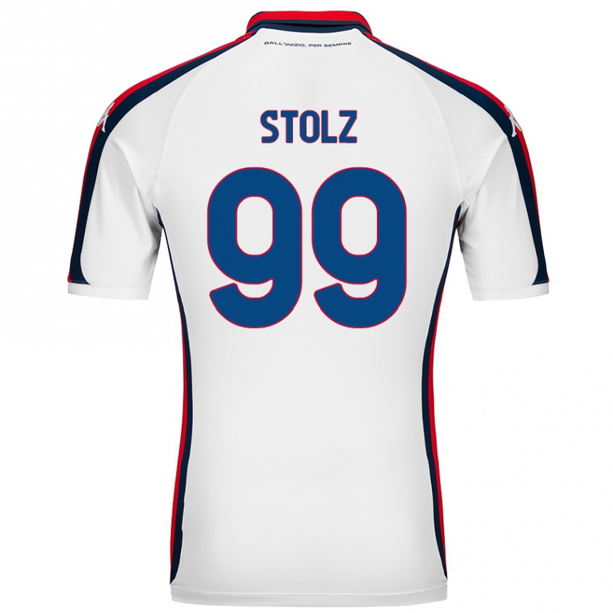 Kinder Fußball Franz Stolz #99 Weiß Auswärtstrikot Trikot 2024/25 T-Shirt Luxemburg