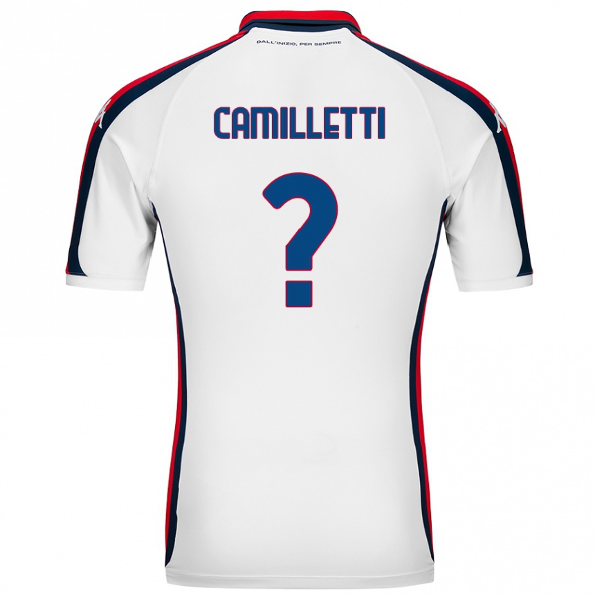 Kinder Fußball Giovanni Camilletti #0 Weiß Auswärtstrikot Trikot 2024/25 T-Shirt Luxemburg