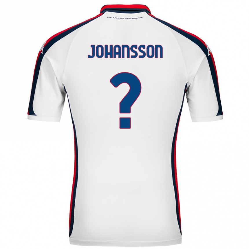 Kinder Fußball Vincent Johansson #0 Weiß Auswärtstrikot Trikot 2024/25 T-Shirt Luxemburg