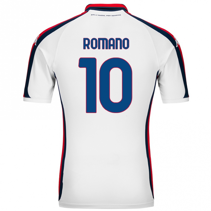 Kinder Fußball Marco Romano #10 Weiß Auswärtstrikot Trikot 2024/25 T-Shirt Luxemburg