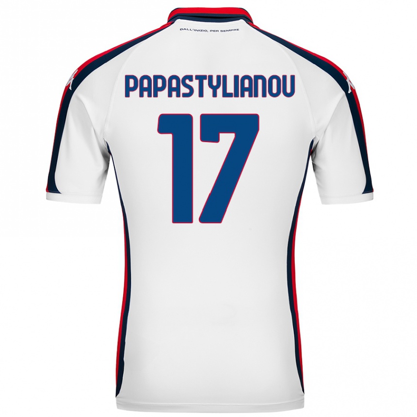 Kinder Fußball Lysandros Andreas Papastylianou #17 Weiß Auswärtstrikot Trikot 2024/25 T-Shirt Luxemburg