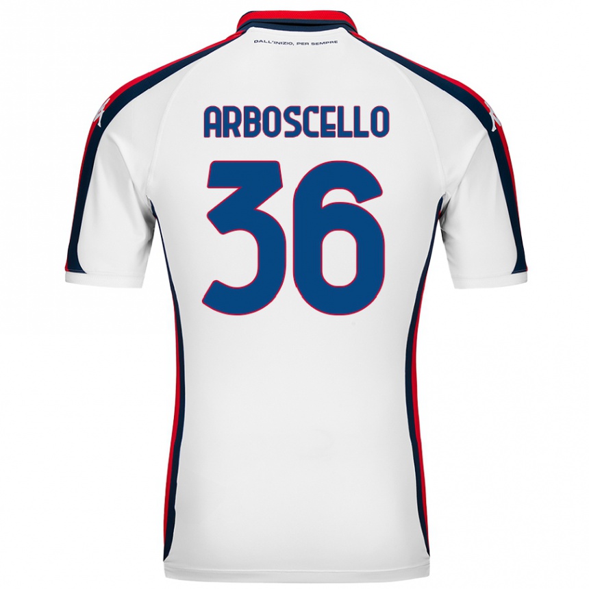 Kinder Fußball Riccardo Arboscello #36 Weiß Auswärtstrikot Trikot 2024/25 T-Shirt Luxemburg