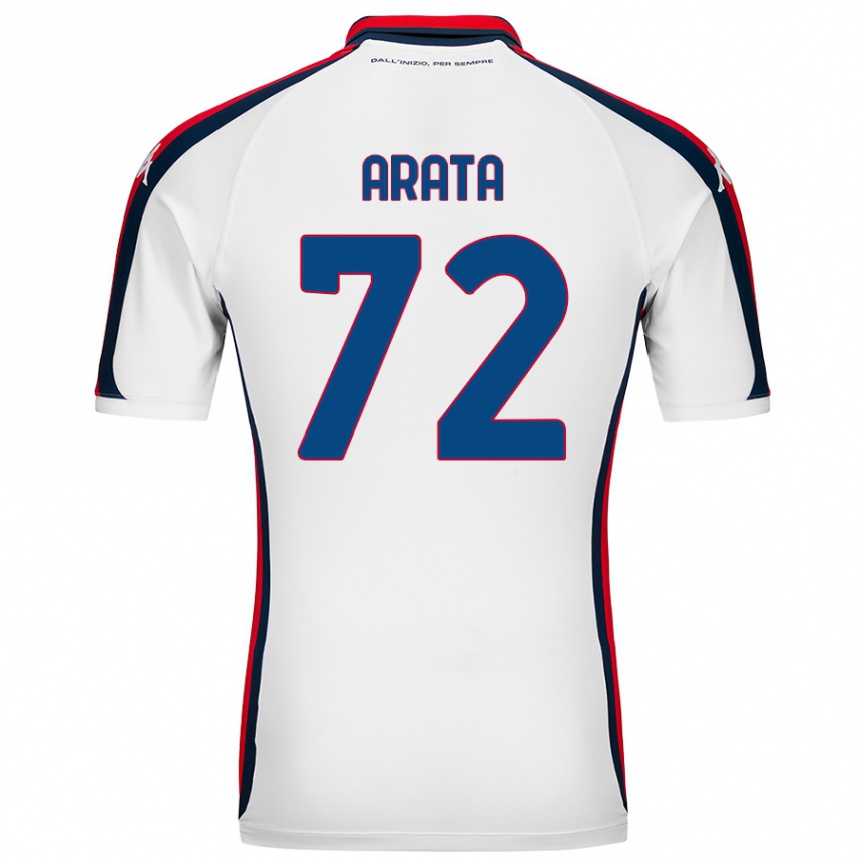 Kinder Fußball Stefano Arata #72 Weiß Auswärtstrikot Trikot 2024/25 T-Shirt Luxemburg