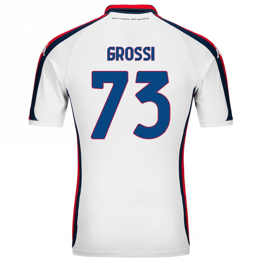 Kinder Fußball Jacopo Grossi #73 Weiß Auswärtstrikot Trikot 2024/25 T-Shirt Luxemburg