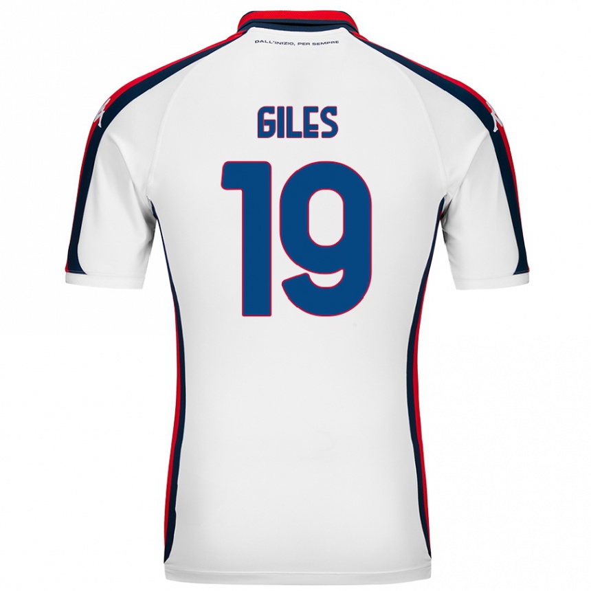 Kinder Fußball Heidi Giles #19 Weiß Auswärtstrikot Trikot 2024/25 T-Shirt Luxemburg