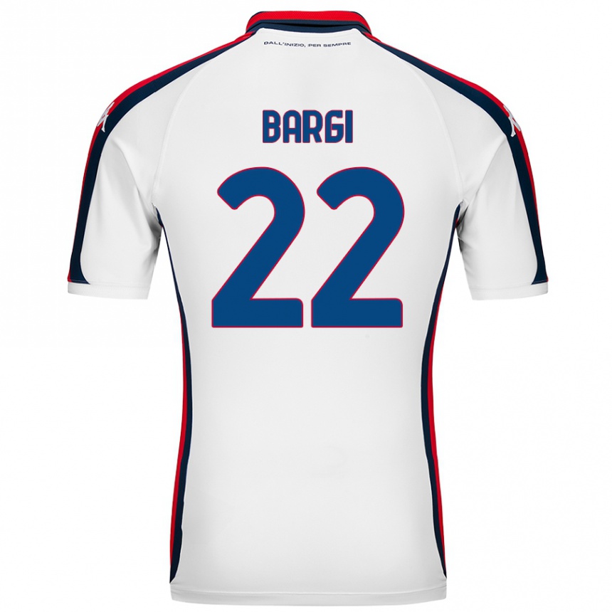 Kinder Fußball Caterina Bargi #22 Weiß Auswärtstrikot Trikot 2024/25 T-Shirt Luxemburg