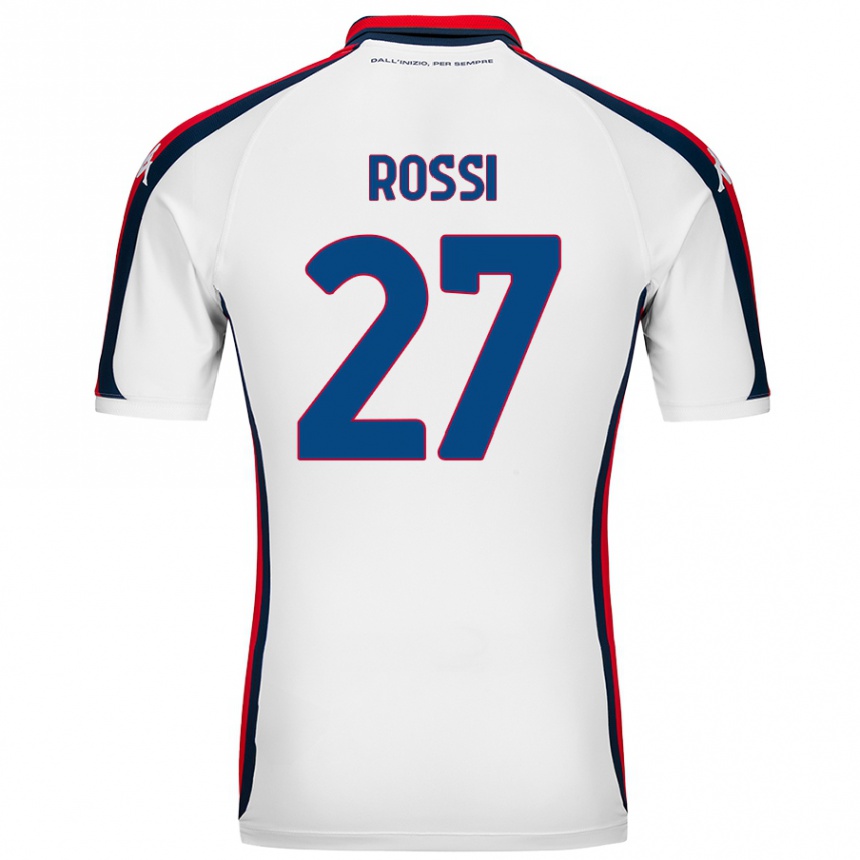 Kinder Fußball Lucrezia Rossi #27 Weiß Auswärtstrikot Trikot 2024/25 T-Shirt Luxemburg