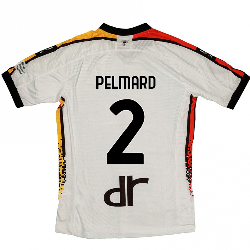 Kinder Fußball Andy Pelmard #2 Weiß Schwarz Auswärtstrikot Trikot 2024/25 T-Shirt Luxemburg