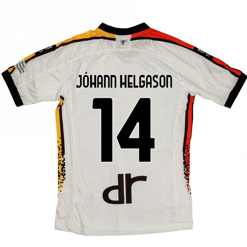 Kinder Fußball Thórir Jóhann Helgason #14 Weiß Schwarz Auswärtstrikot Trikot 2024/25 T-Shirt Luxemburg