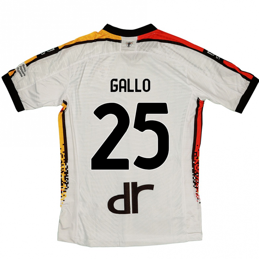 Kinder Fußball Antonino Gallo #25 Weiß Schwarz Auswärtstrikot Trikot 2024/25 T-Shirt Luxemburg