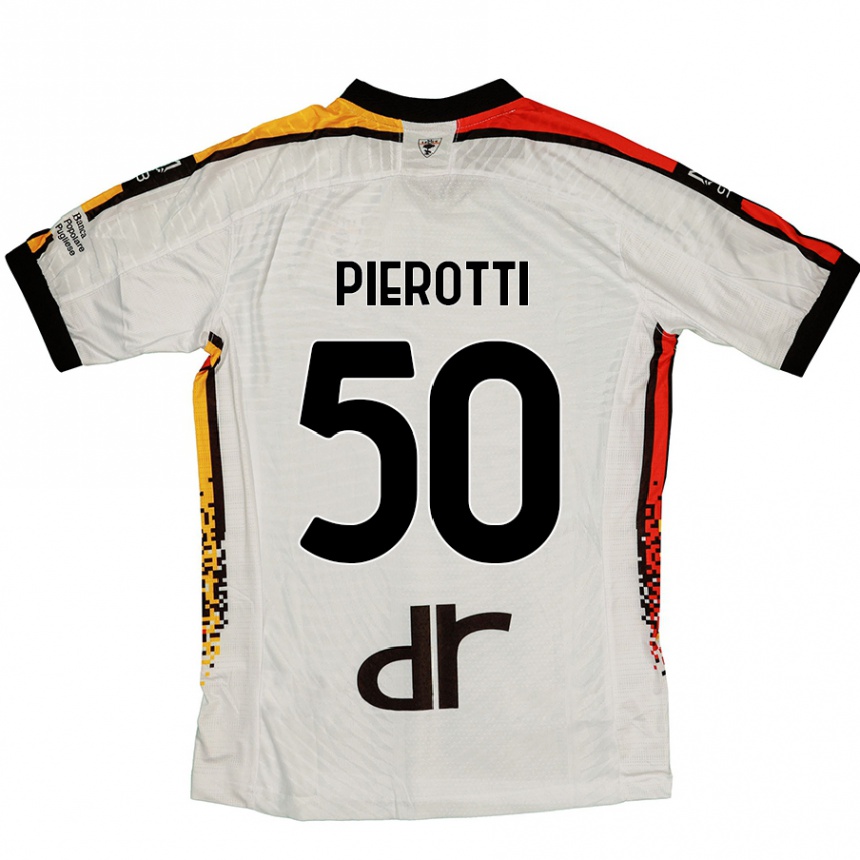 Kinder Fußball Santiago Pierotti #50 Weiß Schwarz Auswärtstrikot Trikot 2024/25 T-Shirt Luxemburg