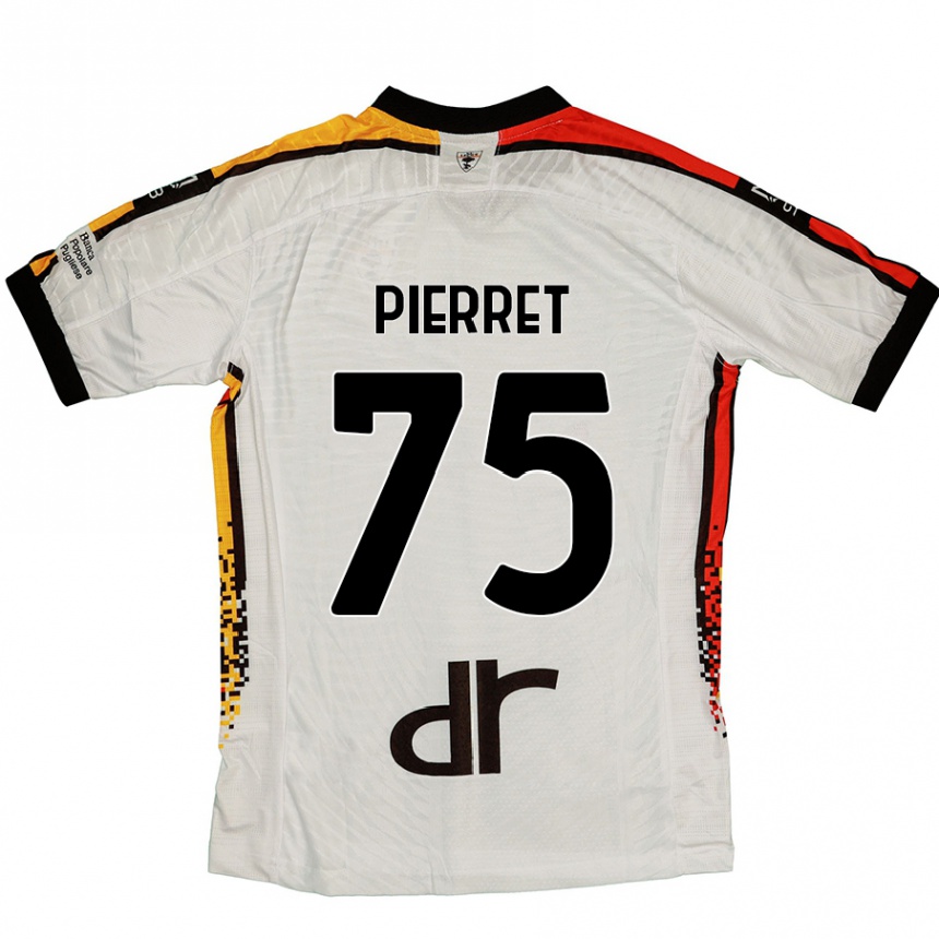 Kinder Fußball Balthazar Pierret #75 Weiß Schwarz Auswärtstrikot Trikot 2024/25 T-Shirt Luxemburg