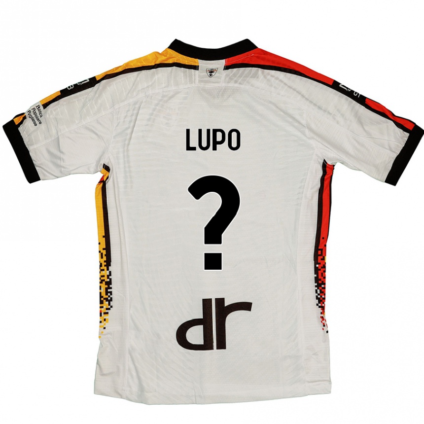 Kinder Fußball Christian Lupo #0 Weiß Schwarz Auswärtstrikot Trikot 2024/25 T-Shirt Luxemburg