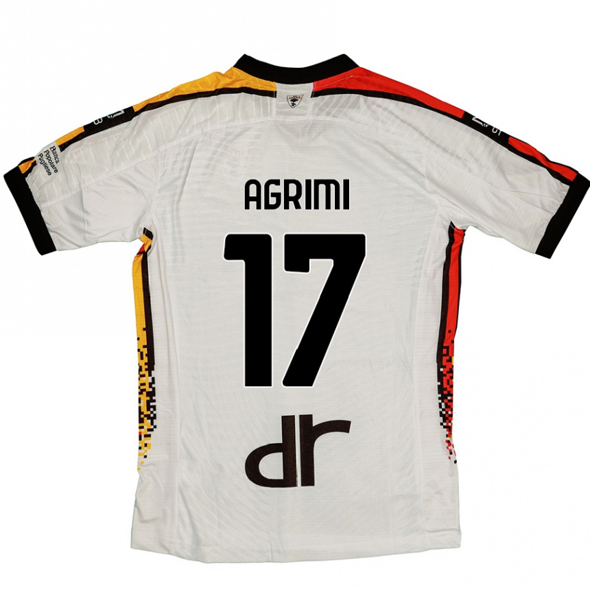 Kinder Fußball Matteo Agrimi #17 Weiß Schwarz Auswärtstrikot Trikot 2024/25 T-Shirt Luxemburg