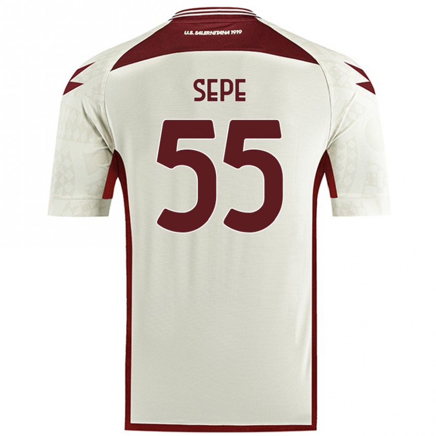 Kinder Fußball Luigi Sepe #55 Cremefarben Auswärtstrikot Trikot 2024/25 T-Shirt Luxemburg