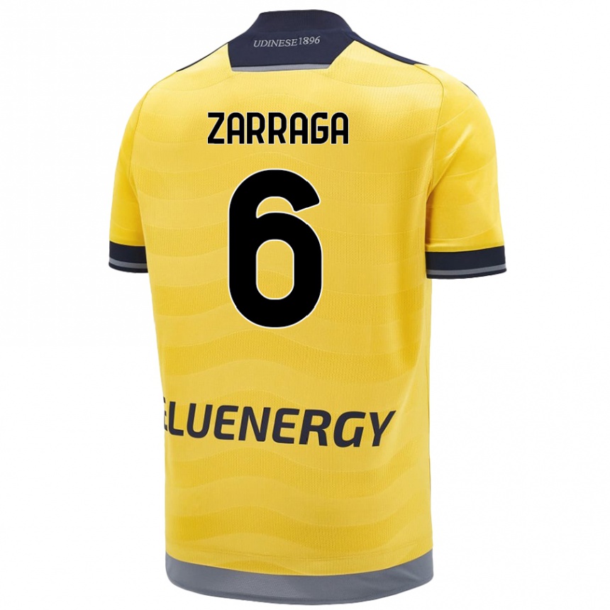 Kinder Fußball Oier Zarraga #6 Golden Auswärtstrikot Trikot 2024/25 T-Shirt Luxemburg