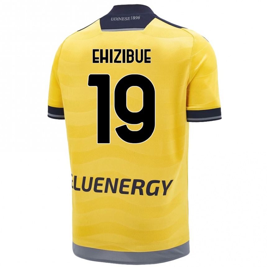 Kinder Fußball Kingsley Ehizibue #19 Golden Auswärtstrikot Trikot 2024/25 T-Shirt Luxemburg