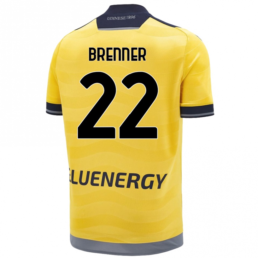 Kinder Fußball Brenner #22 Golden Auswärtstrikot Trikot 2024/25 T-Shirt Luxemburg