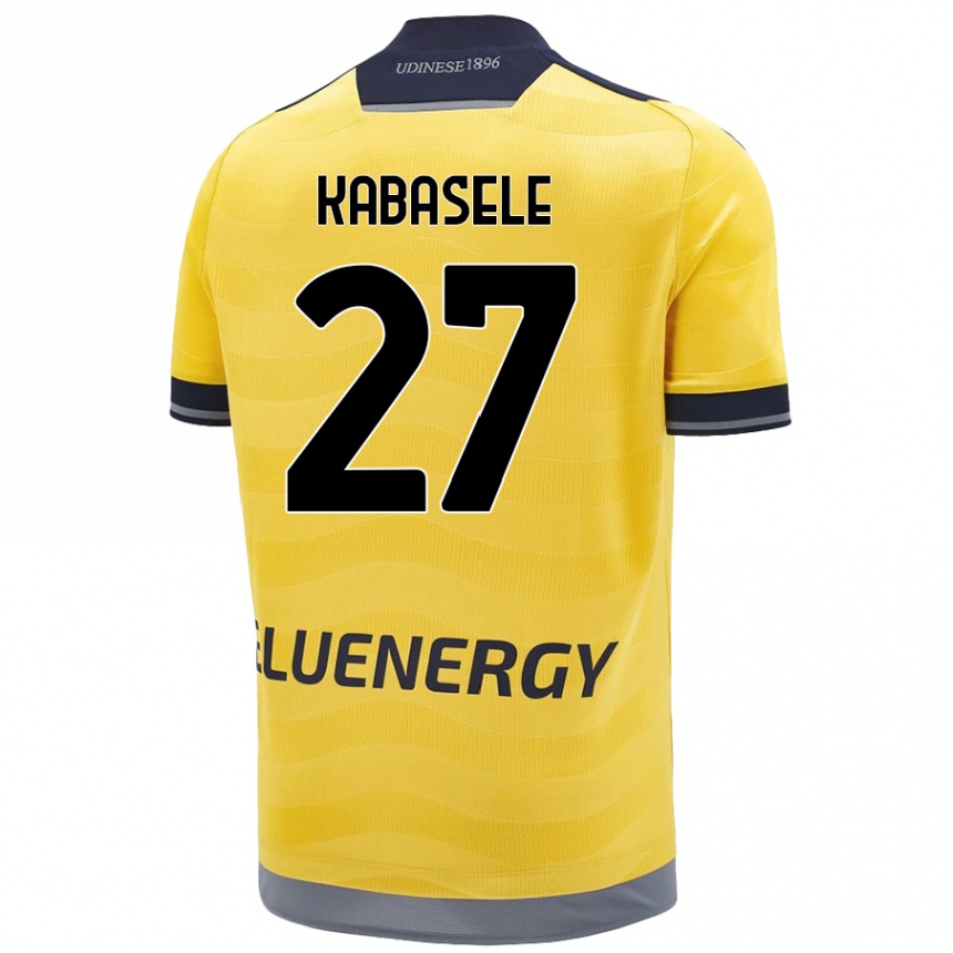 Kinder Fußball Christian Kabasele #27 Golden Auswärtstrikot Trikot 2024/25 T-Shirt Luxemburg