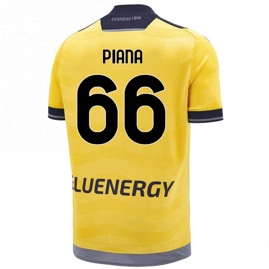 Kinder Fußball Edoardo Piana #66 Golden Auswärtstrikot Trikot 2024/25 T-Shirt Luxemburg