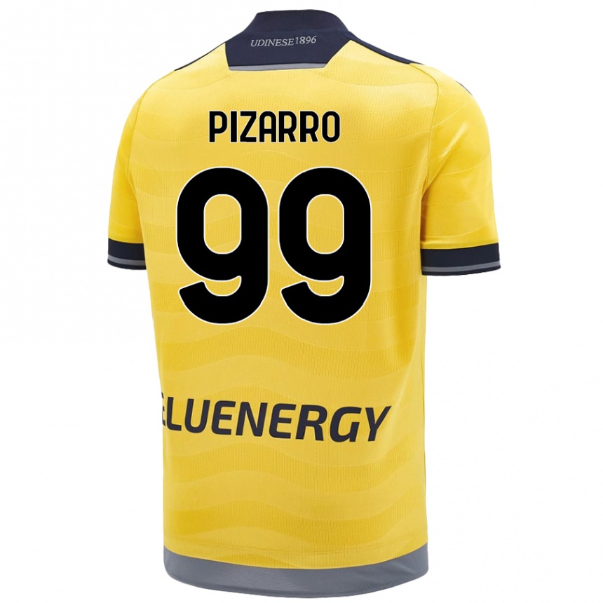 Kinder Fußball Damián Pizarro #99 Golden Auswärtstrikot Trikot 2024/25 T-Shirt Luxemburg