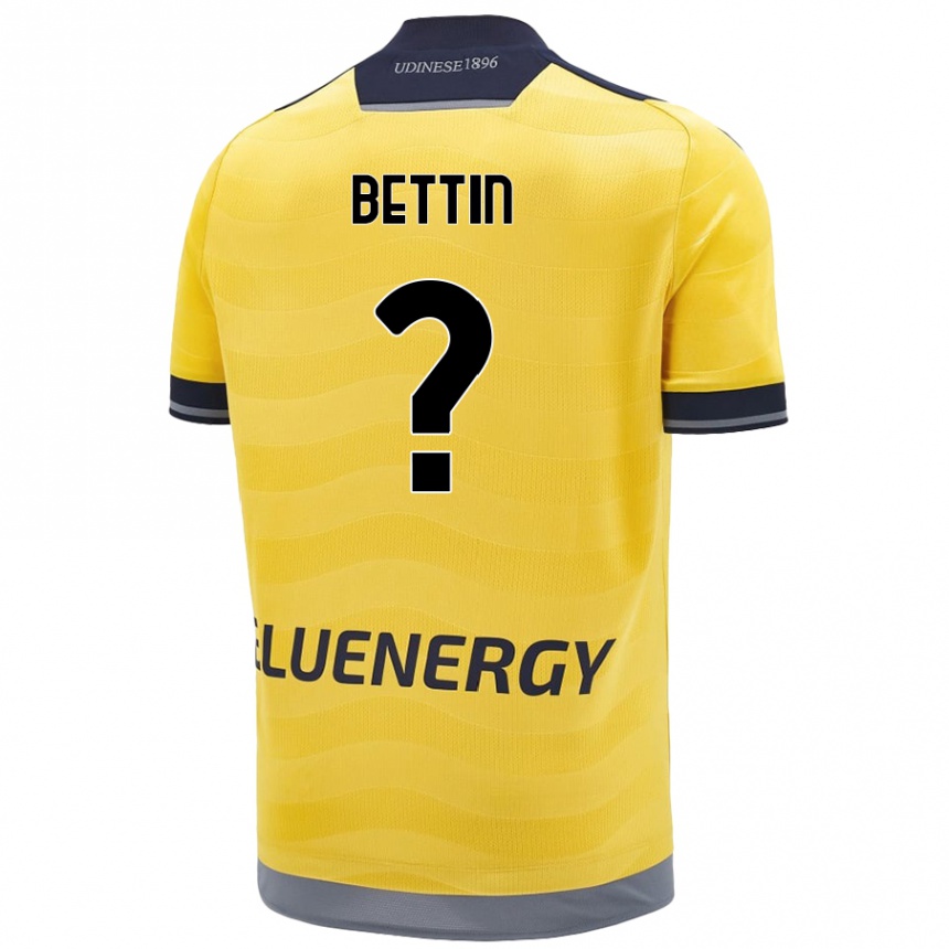 Kinder Fußball Matteo Bettin #0 Golden Auswärtstrikot Trikot 2024/25 T-Shirt Luxemburg