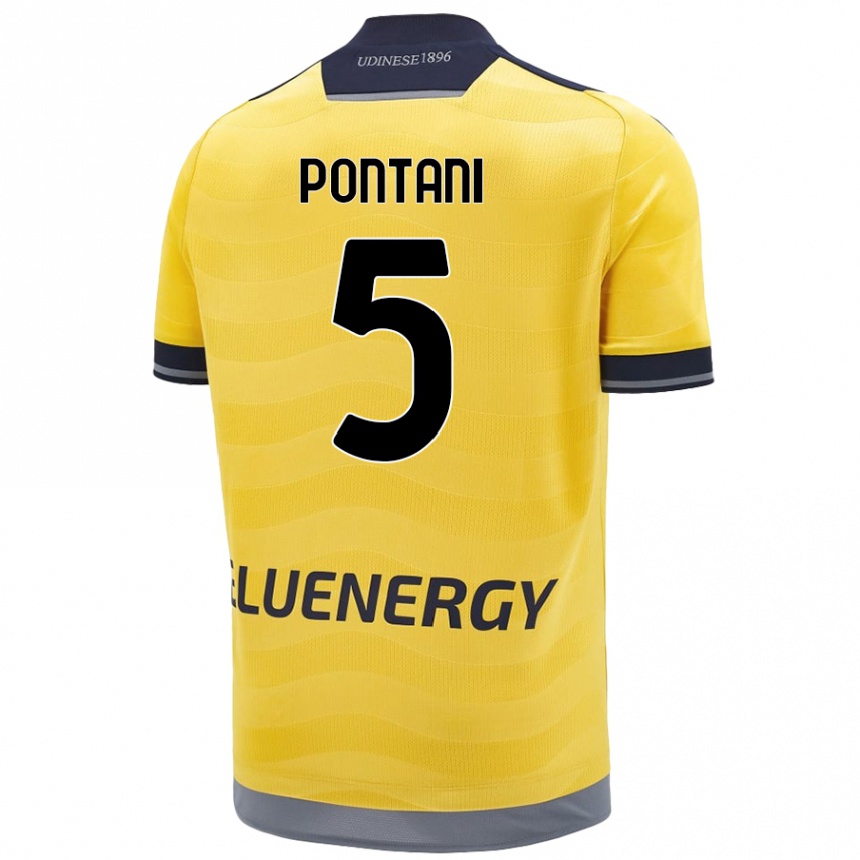 Kinder Fußball Leonardo Pontani #5 Golden Auswärtstrikot Trikot 2024/25 T-Shirt Luxemburg