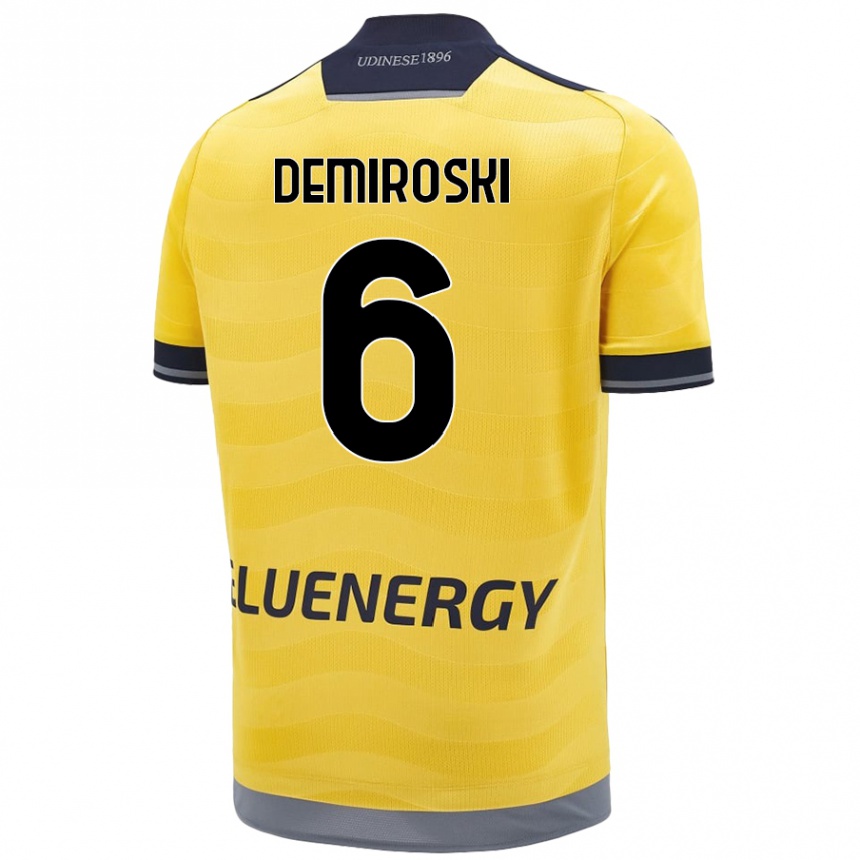 Kinder Fußball Shenol Demiroski #6 Golden Auswärtstrikot Trikot 2024/25 T-Shirt Luxemburg