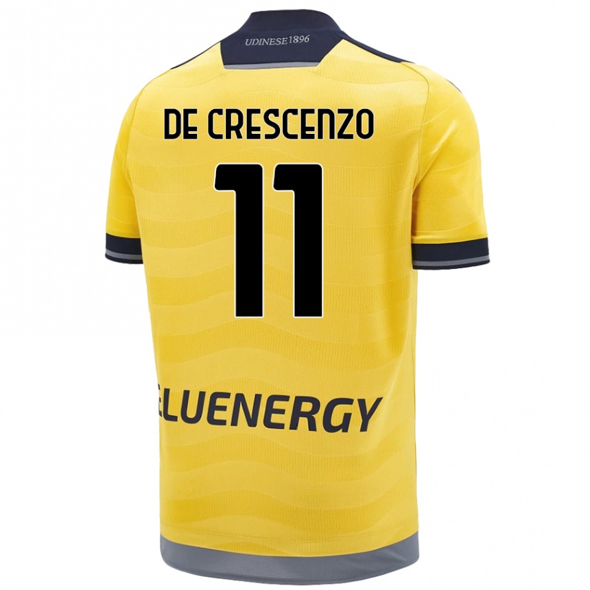 Kinder Fußball Marco De Crescenzo #11 Golden Auswärtstrikot Trikot 2024/25 T-Shirt Luxemburg