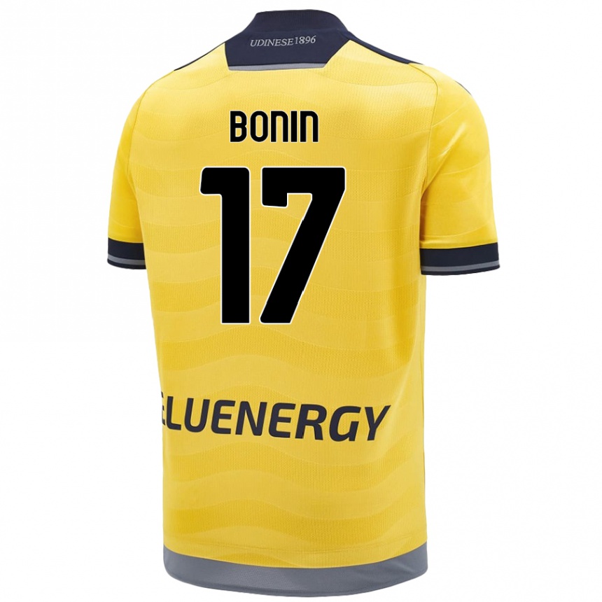 Kinder Fußball Luca Bonin #17 Golden Auswärtstrikot Trikot 2024/25 T-Shirt Luxemburg