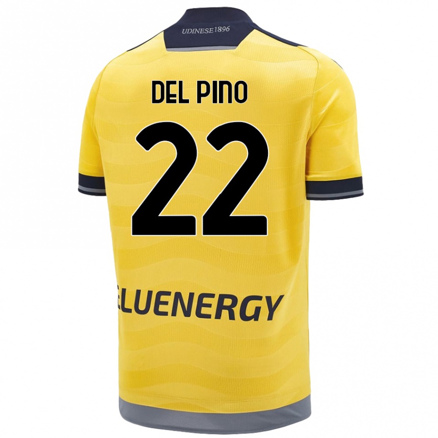 Kinder Fußball Lorenzo Del Pino #22 Golden Auswärtstrikot Trikot 2024/25 T-Shirt Luxemburg