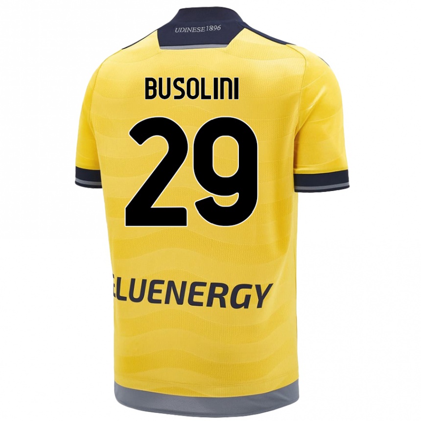 Kinder Fußball Alessandro Busolini #29 Golden Auswärtstrikot Trikot 2024/25 T-Shirt Luxemburg