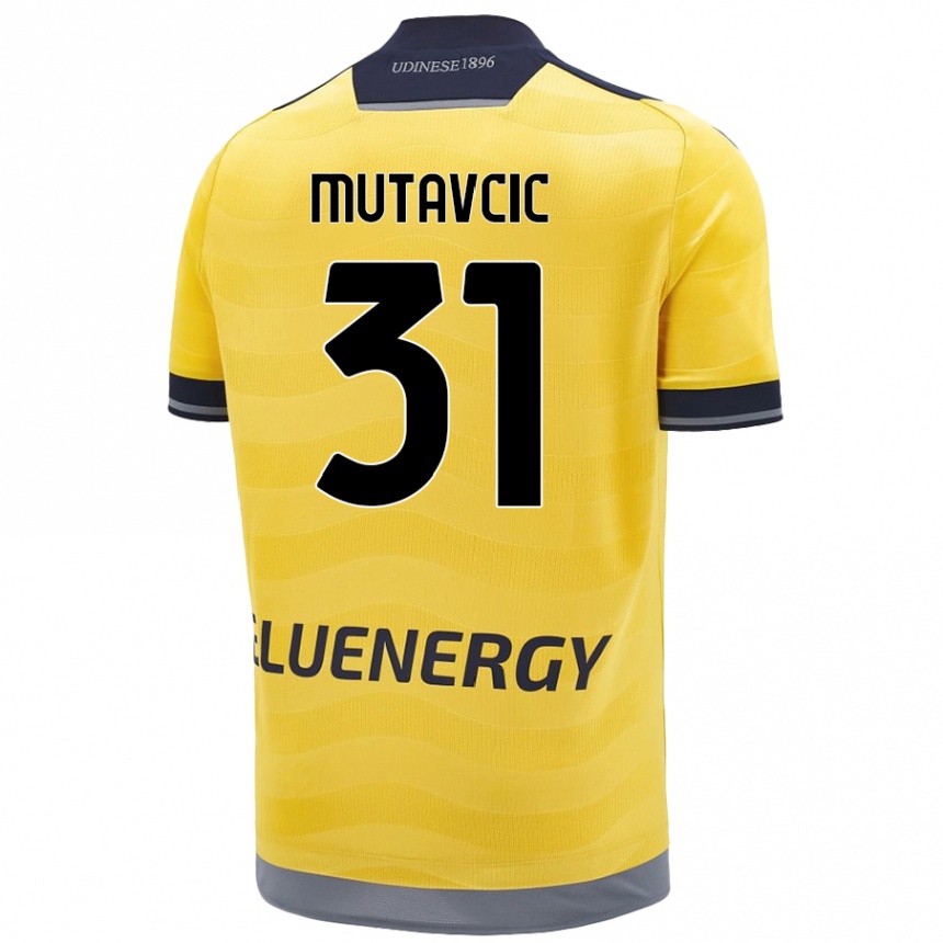 Kinder Fußball Jan Mutavcic #31 Golden Auswärtstrikot Trikot 2024/25 T-Shirt Luxemburg