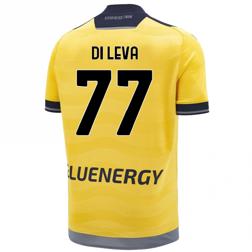 Kinder Fußball Vincenzo Di Leva #77 Golden Auswärtstrikot Trikot 2024/25 T-Shirt Luxemburg