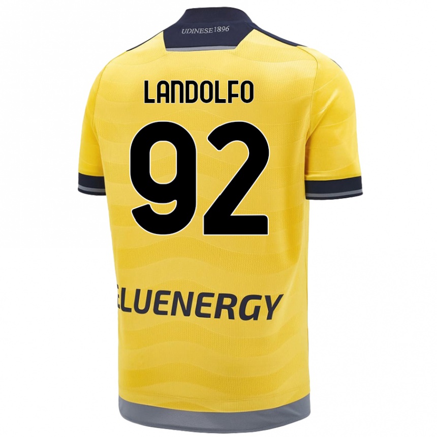 Kinder Fußball Tommaso Landolfo #92 Golden Auswärtstrikot Trikot 2024/25 T-Shirt Luxemburg