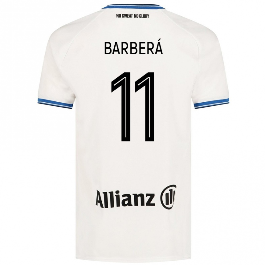 Kinder Fußball Víctor Barberá #11 Weiß Auswärtstrikot Trikot 2024/25 T-Shirt Luxemburg