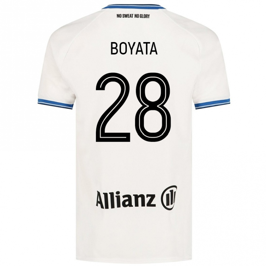 Kinder Fußball Dedryck Boyata #28 Weiß Auswärtstrikot Trikot 2024/25 T-Shirt Luxemburg