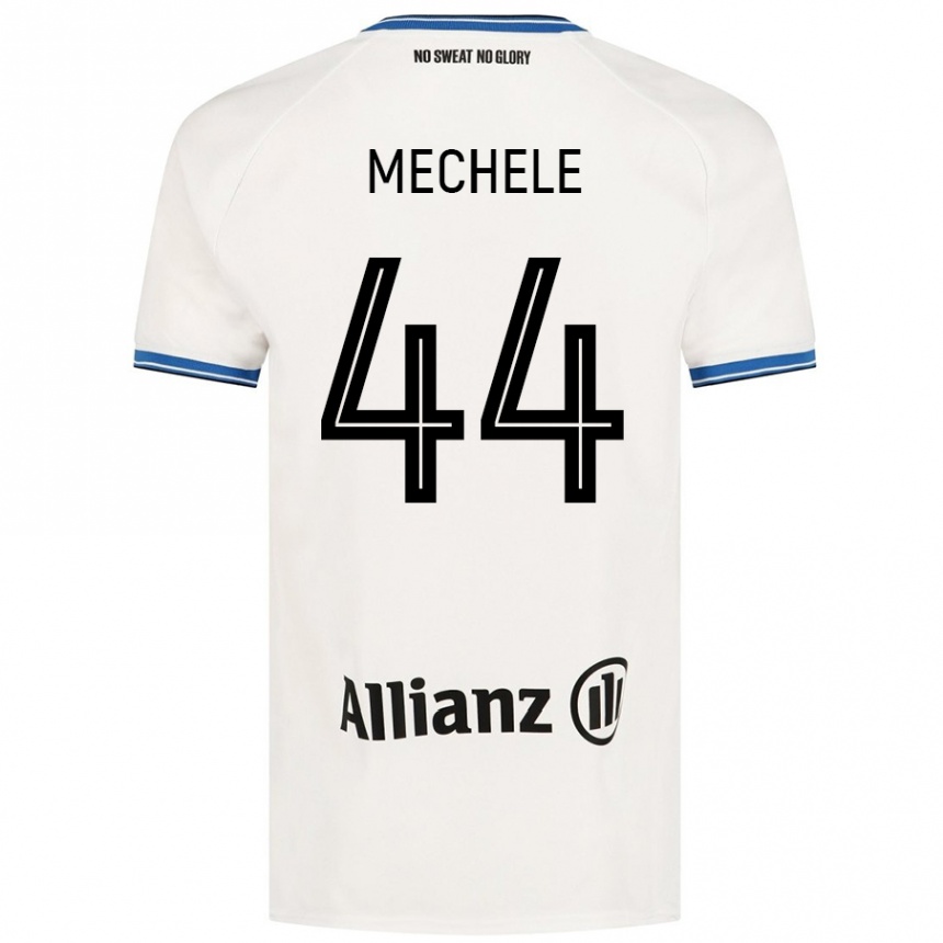 Kinder Fußball Brandon Mechele #44 Weiß Auswärtstrikot Trikot 2024/25 T-Shirt Luxemburg