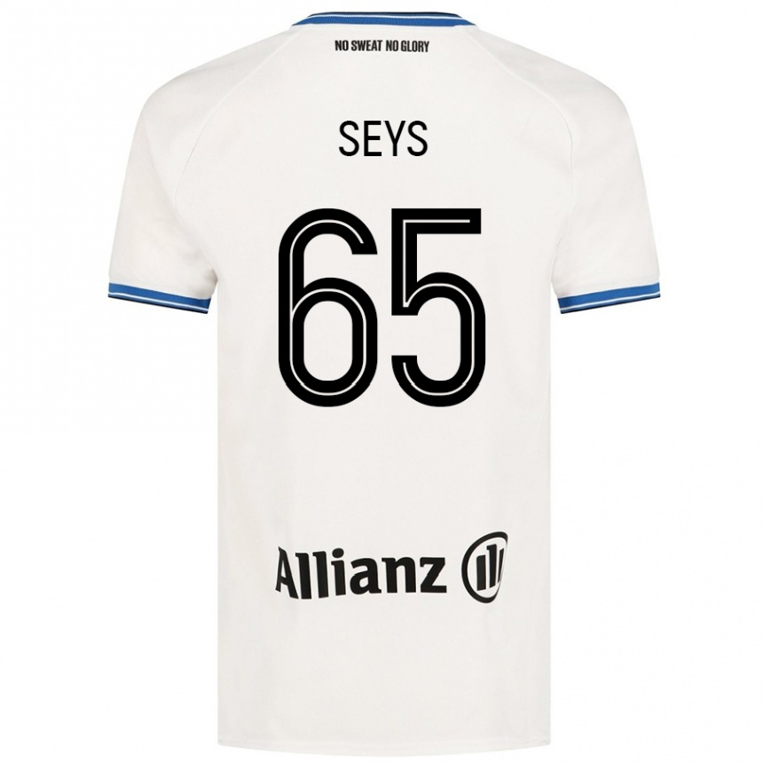 Kinder Fußball Joaquin Seys #65 Weiß Auswärtstrikot Trikot 2024/25 T-Shirt Luxemburg