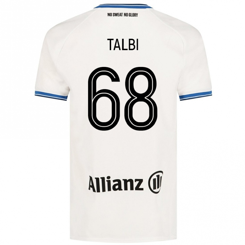 Kinder Fußball Chemsdine Talbi #68 Weiß Auswärtstrikot Trikot 2024/25 T-Shirt Luxemburg