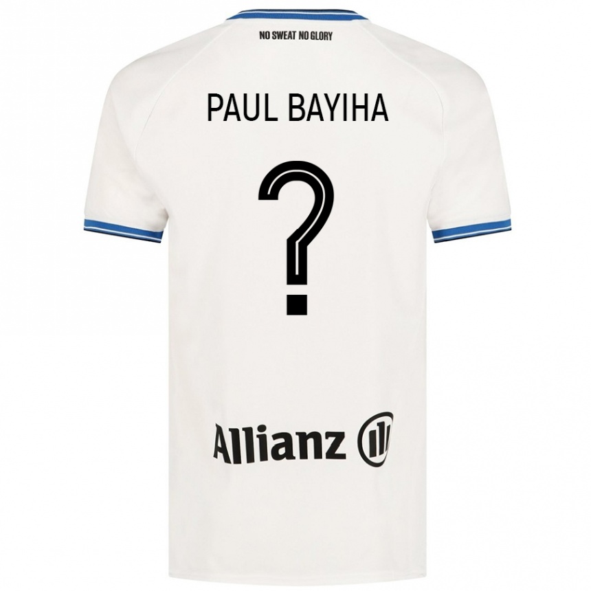 Kinder Fußball Jean Paul Bayiha #0 Weiß Auswärtstrikot Trikot 2024/25 T-Shirt Luxemburg