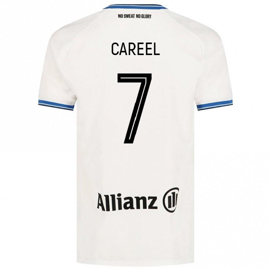 Kinder Fußball Oona Careel #7 Weiß Auswärtstrikot Trikot 2024/25 T-Shirt Luxemburg