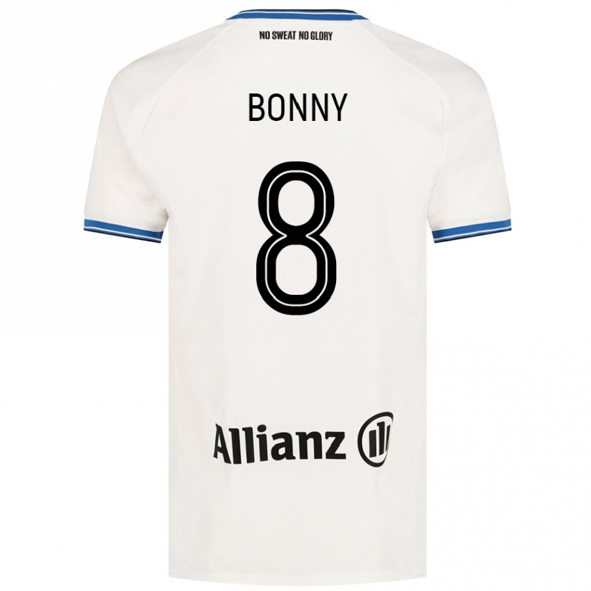 Kinder Fußball Chionne Bonny #8 Weiß Auswärtstrikot Trikot 2024/25 T-Shirt Luxemburg